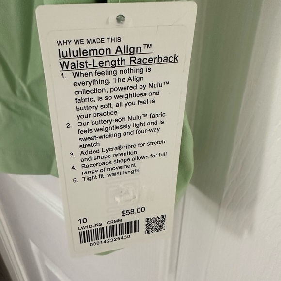 Lululemon Align Waist-length Tank NWT sz 10 - Picture 2 of 3